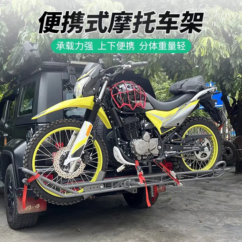 Car Motocross Motorcycle Rack Trailer Rear Hanger Portable Motorcycle Back Rack Motocross Motorcycle Rack