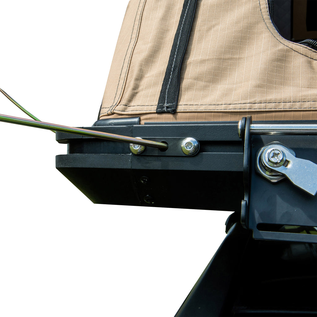 Trustmade Scout Max Black Hard Shell Beige Rooftop Tent with Roof Rack