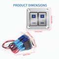 New 12V Metal 4/6 Group Button Rocker Toggle Switch Panel USB Control for Car Truck Boat Boat Camper Circuit Breaker