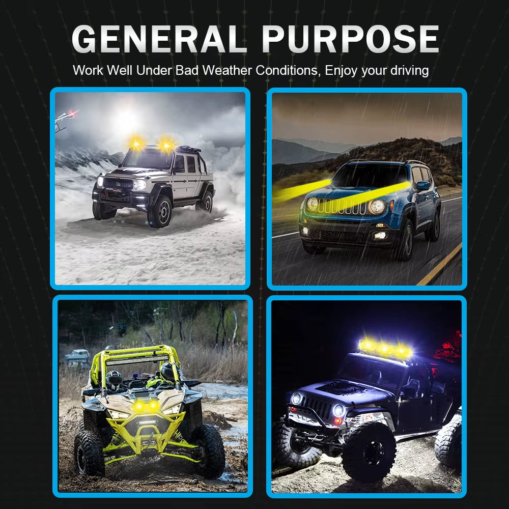 3Inch Led Work Light Offroad round Spotlights Light 12V 24V 4X4 Offroad Fog Lights for Motorcycle Car ATV Race Dirt