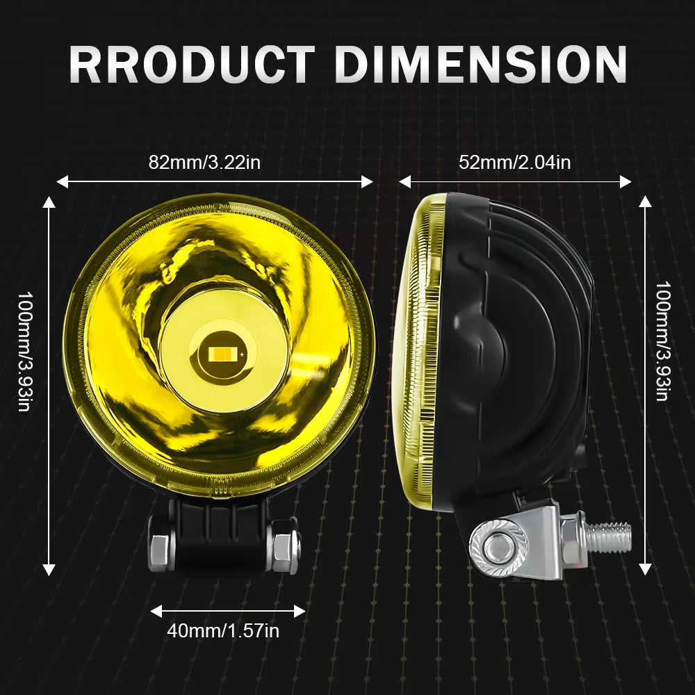 3Inch Led Work Light Offroad round Spotlights Light 12V 24V 4X4 Offroad Fog Lights for Motorcycle Car ATV Race Dirt