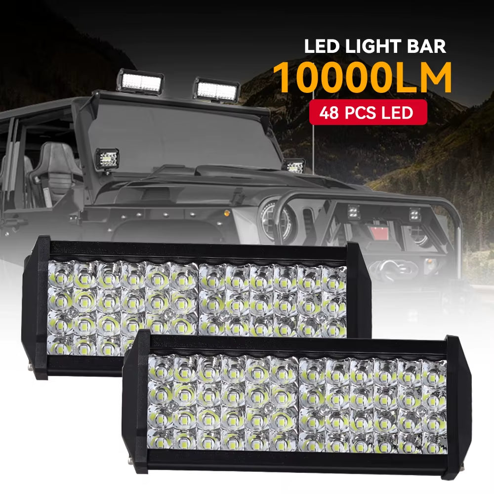 LED Work Light Bar Spot Flood Combo Pods Offroad Fog Lamp SUV ATV UTV LED Light Bar for Offroad SUV ATV Tractor Boat Trucks