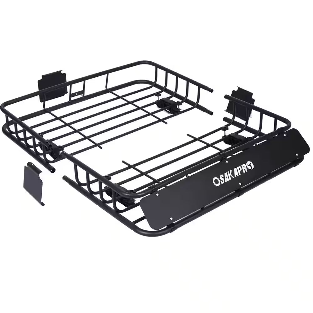 150 Lbs. Capacity 43 In. Motoring Roof Rack Cargo Carrier with Steel Wind Fairing