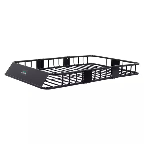 150 Lbs. Extra-Large Steel Roof Cargo Basket with Wind Fairing