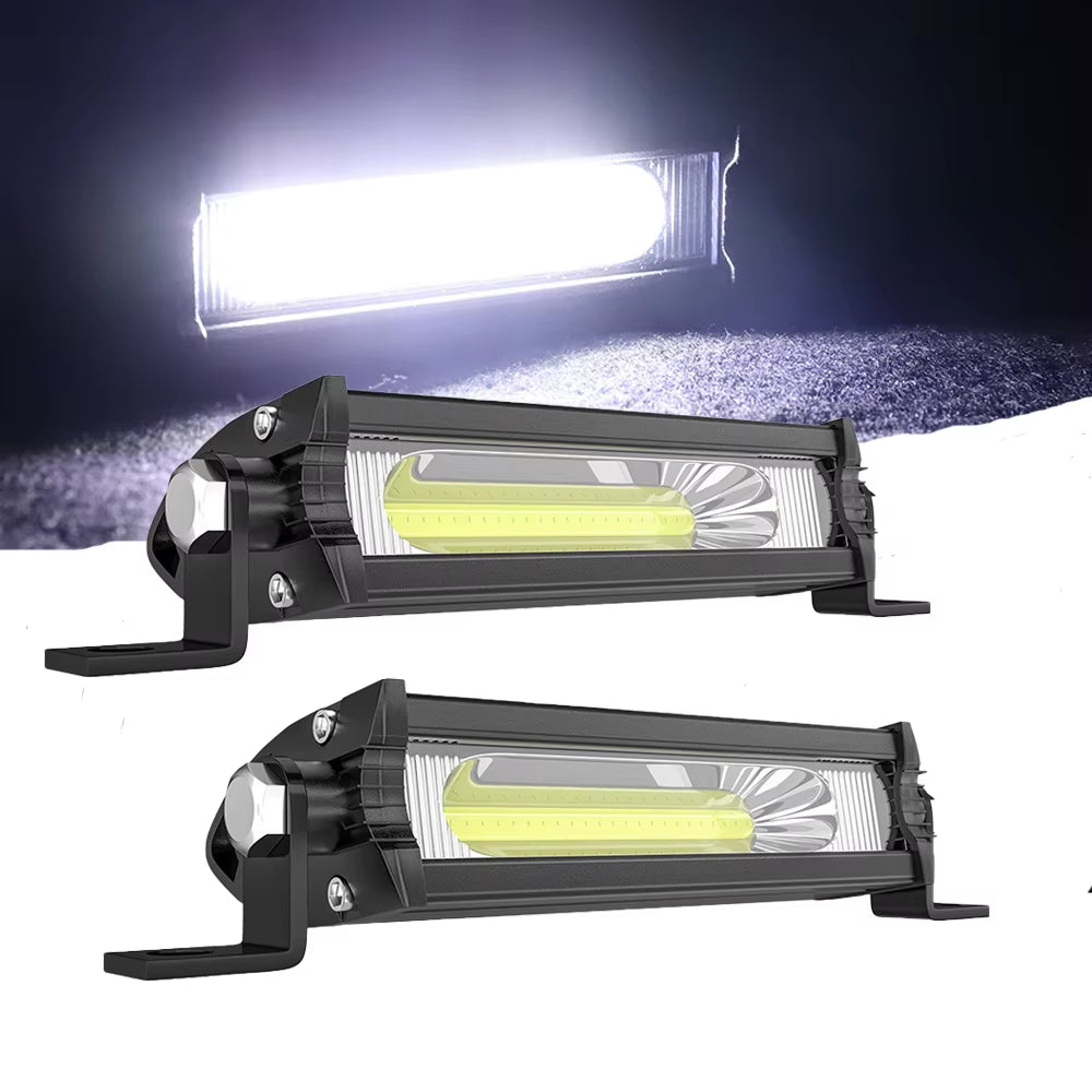 COB Car LED Work Light DRL Spotlight High Bright Waterproof Auto Offroad SUV Truck Headlights Driving Lamp 12V 24V 6000K