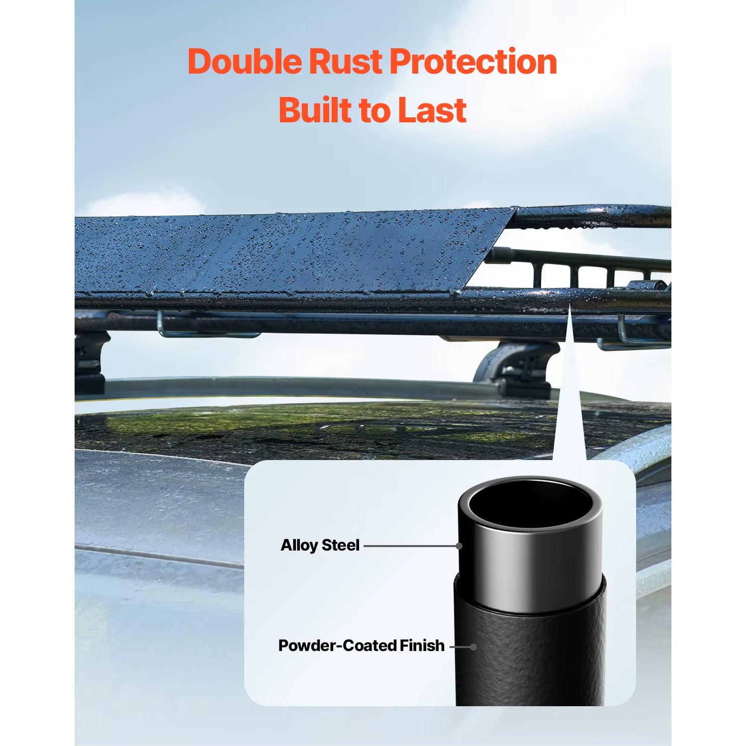 Roof Rack Basket 64X39X4.1" Universal Rooftop Cargo Carrier Anti-Rust Alloy Steel Car Top Luggage Holder for SUV Truck