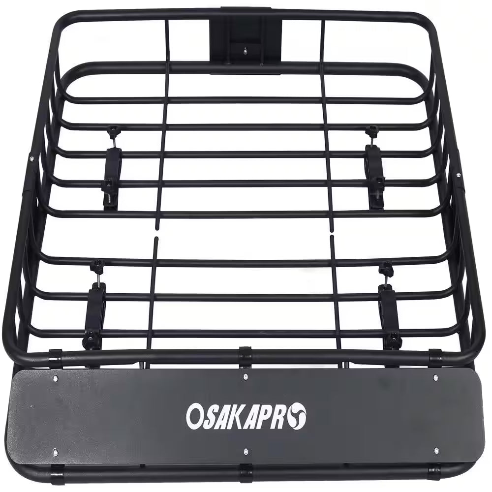 150 Lbs. Capacity 43 In. Motoring Roof Rack Cargo Carrier with Steel Wind Fairing