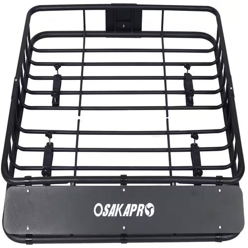 150 Lbs. Capacity 43 In. Motoring Roof Rack Cargo Carrier with Steel Wind Fairing