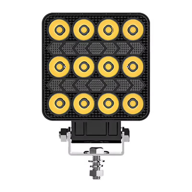 LED Light Bar Square 12 Beads Truck Flood Beam Light Waterproof Vehicle Accessories High Brightness Driving Fog Lights for Truck