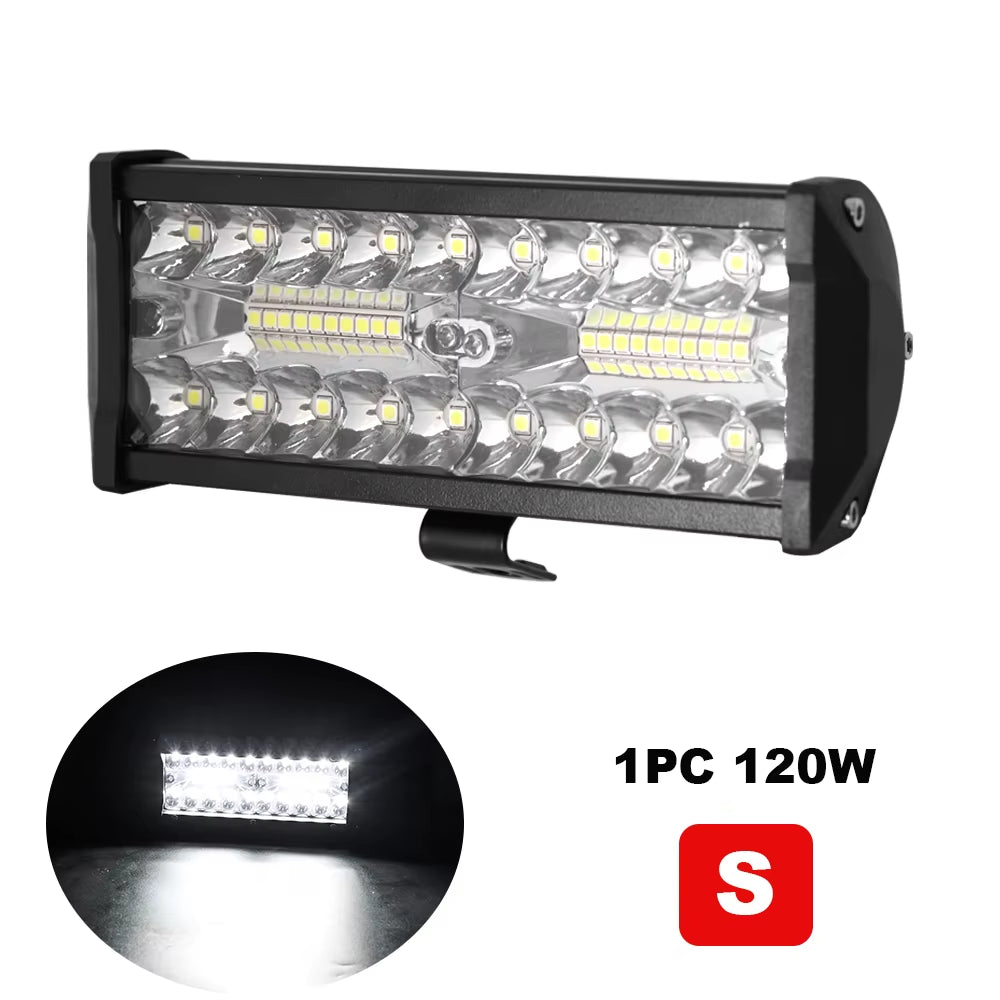 LED Work Light Bar Spot Flood Combo Pods Offroad Fog Lamp SUV ATV UTV LED Light Bar for Offroad SUV ATV Tractor Boat Trucks