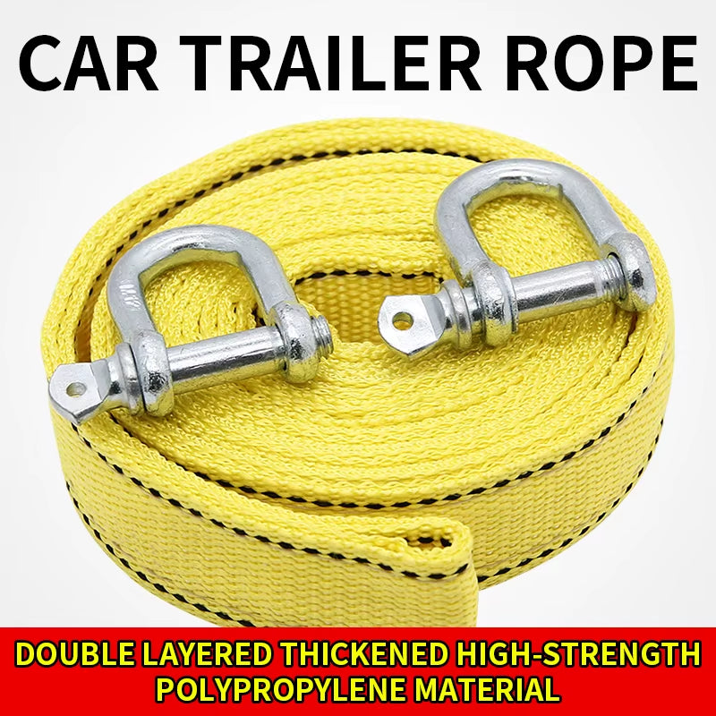 Car Trailer Rope off Road Pulling Rope 5-Ton 4M 5M Trailer with Rescue Pulling Rope Steel Wire Rope Thickened Special