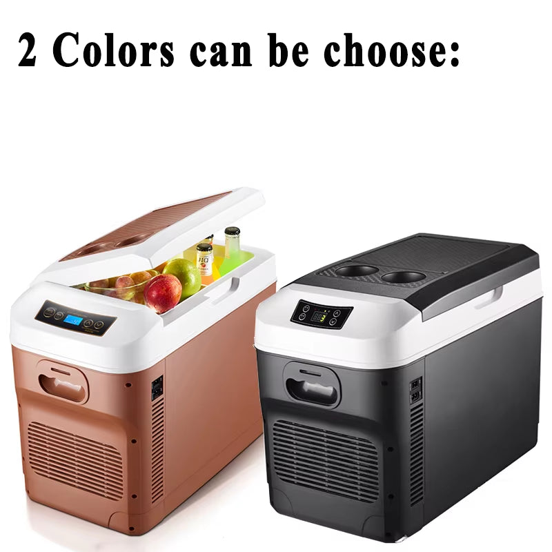 15L/20L Mini Refrigerator Fridges 12/24V 100-240V Drinks Cooler Heater Keep Warm Fresh for Car Home Pinic Camping 0~65 Degrees