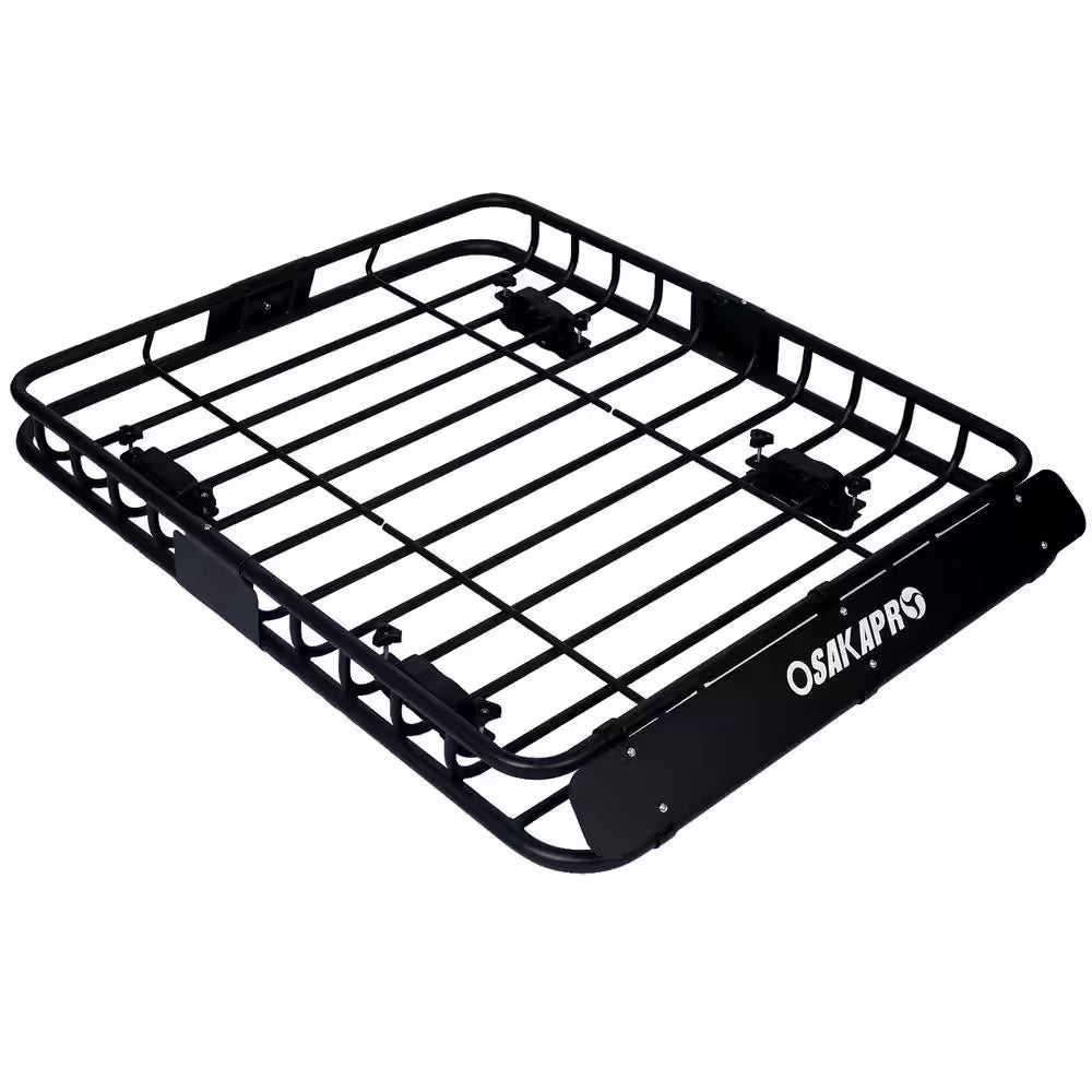 150 Lbs. Capacity 42 In. Motoring Roof Rack Cargo Carrier with 2 Pieces 12 Ft. Tie-Down Straps