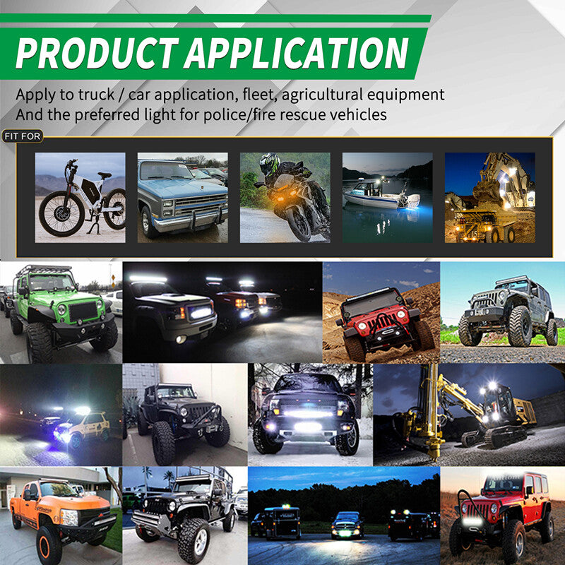 4Inch Backup Reverse Led Work Light Offroad SUV ATV Truck Pods Flood Fog Lights