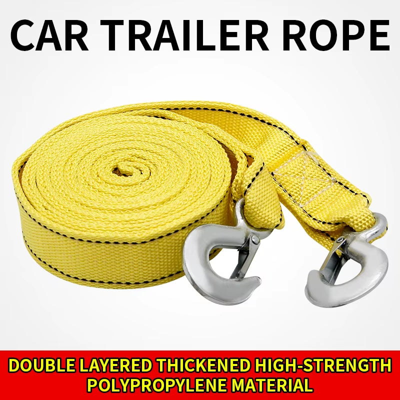 Car Trailer Rope off Road Pulling Rope 5-Ton 4M 5M Trailer with Rescue Pulling Rope Steel Wire Rope Thickened Special