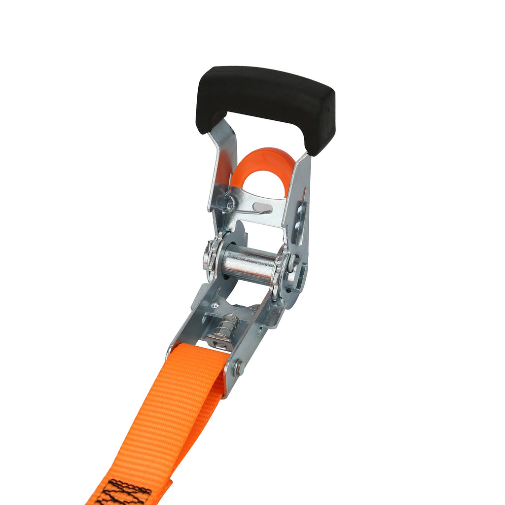 Brand 1”X14' Tie-Downs Ratchet 1000Lbs Work Load with "S" Hooks 2 - Pack