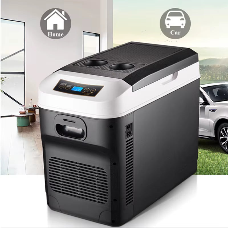 15L/20L Mini Refrigerator Fridges 12/24V 100-240V Drinks Cooler Heater Keep Warm Fresh for Car Home Pinic Camping 0~65 Degrees