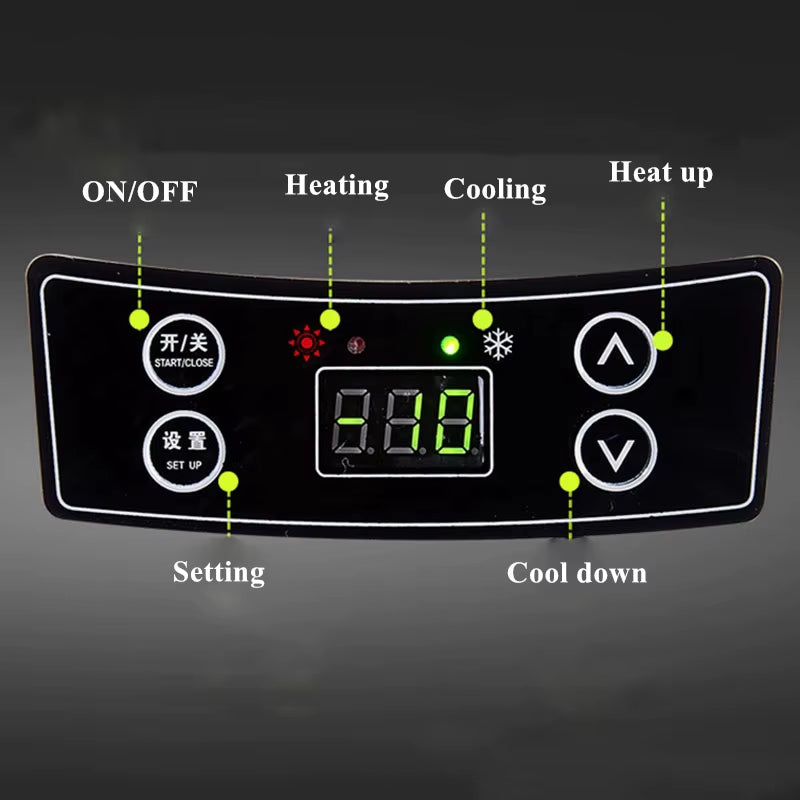 15L/20L Mini Refrigerator Fridges 12/24V 100-240V Drinks Cooler Heater Keep Warm Fresh for Car Home Pinic Camping 0~65 Degrees