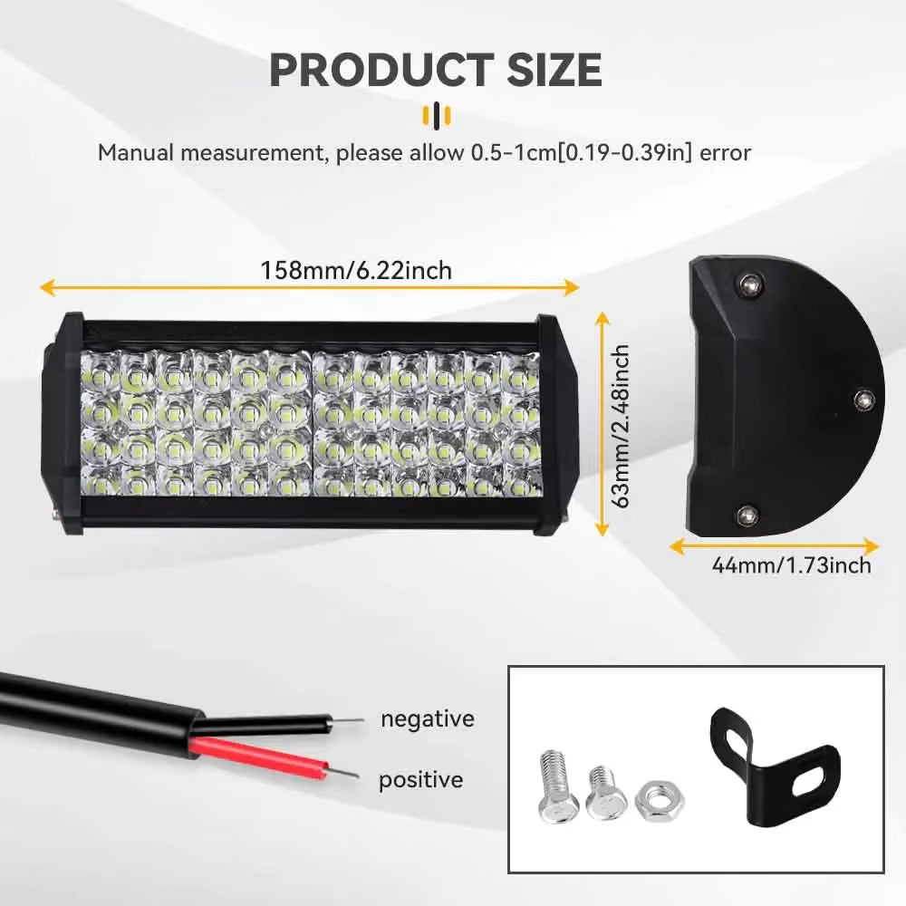 LED Work Light Bar Spot Flood Combo Pods Offroad Fog Lamp SUV ATV UTV LED Light Bar for Offroad SUV ATV Tractor Boat Trucks