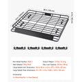 Roof Rack Basket 64X39X4.1" Universal Rooftop Cargo Carrier Anti-Rust Alloy Steel Car Top Luggage Holder for SUV Truck