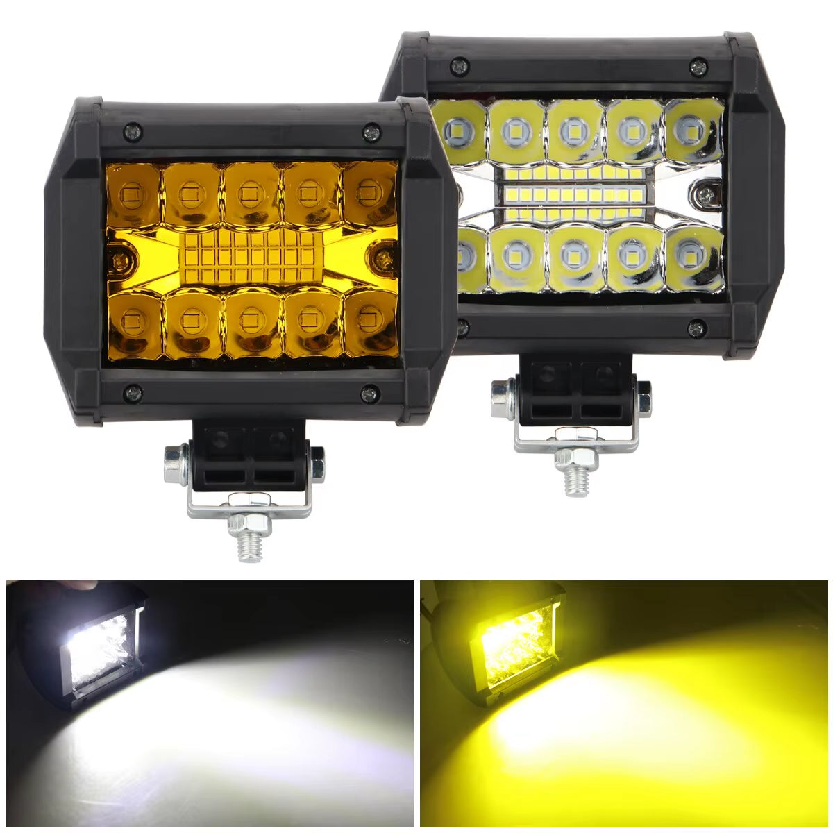 1PCS 12V Offroad Spot Flood Combo Work Light LED Light Bar Superbright 6000K for Car SUV 4X4 Boat ATV Barra LED Headlights