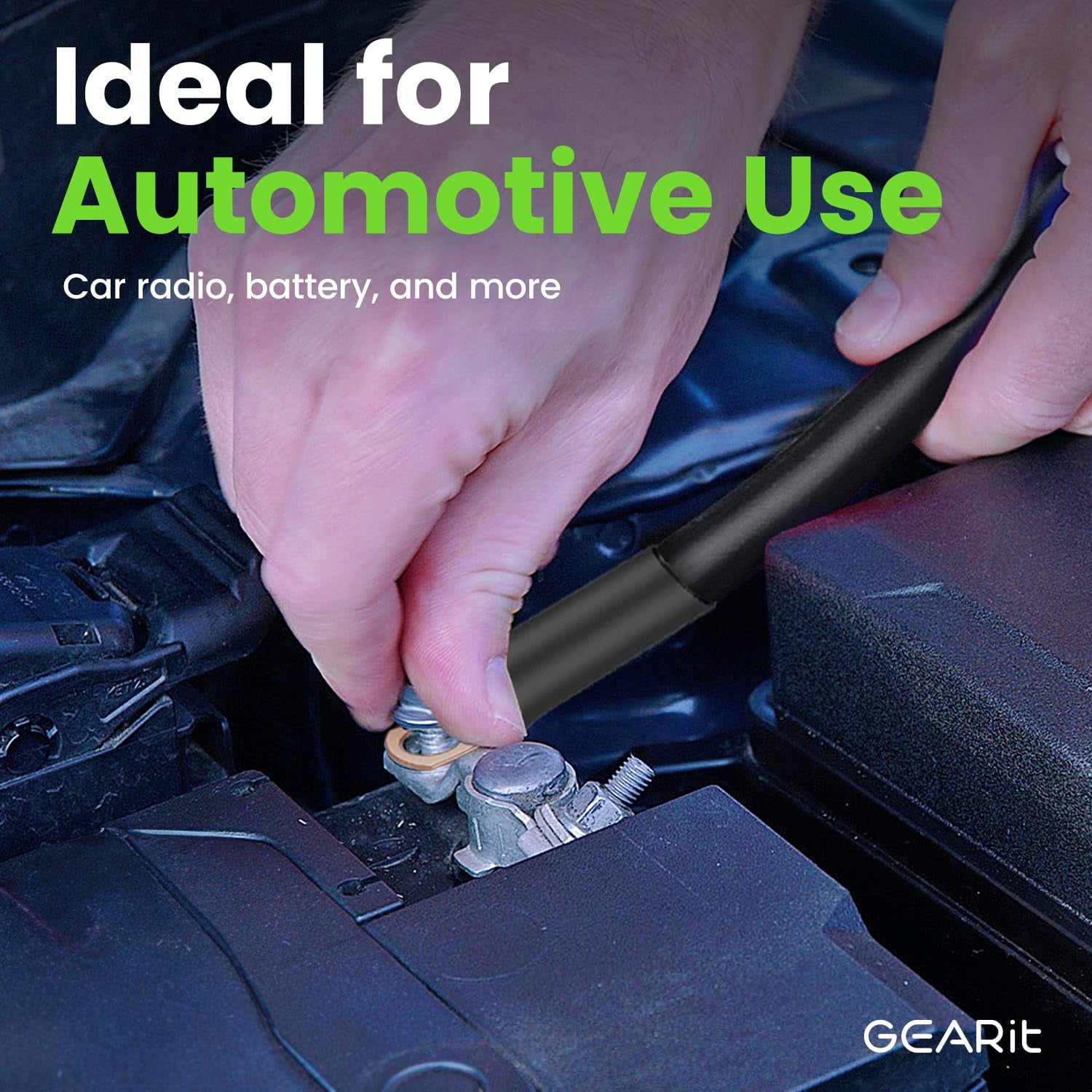 1/0 Gauge Wire (25Ft - Red Translucent) Copper Clad Aluminum CCA - Primary Automotive Wire Power/Ground, Battery Cable, Car Audio Speaker, RV Trailer, Amp, Electrical 0Ga AWG 25 Feet