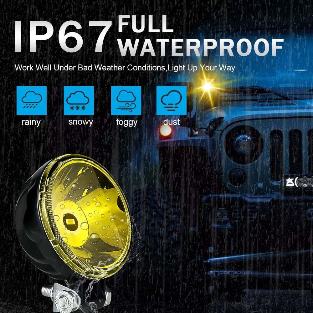 3Inch Led Work Light Offroad round Spotlights Light 12V 24V 4X4 Offroad Fog Lights for Motorcycle Car ATV Race Dirt