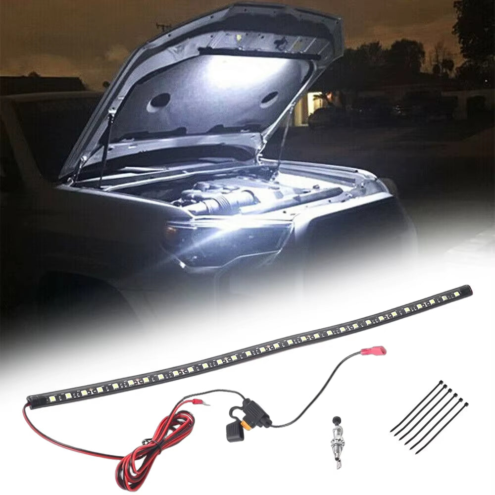 Universal under Hood Engine Repair White LED Light Bar with Auto On/Off Switch Control Car SUV Pickup Offroad Repair Work Light