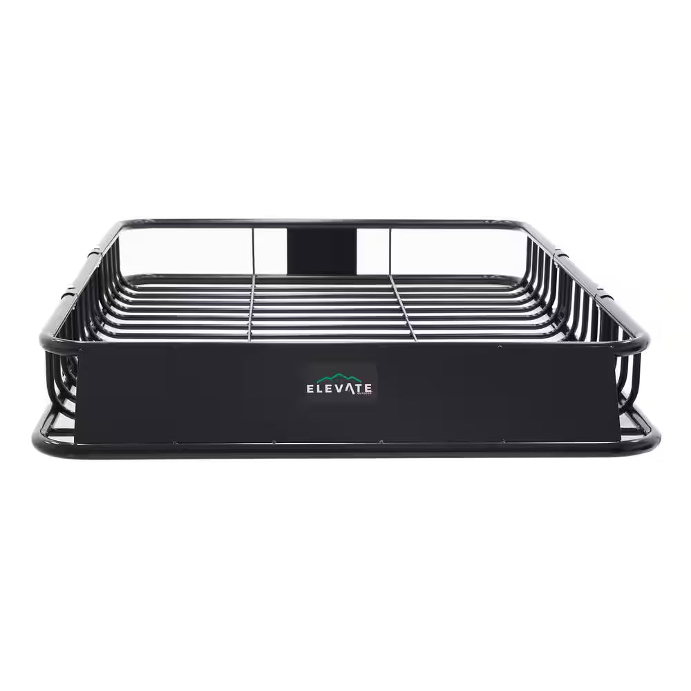 150 Lbs. Extra-Large Steel Roof Cargo Basket with Wind Fairing