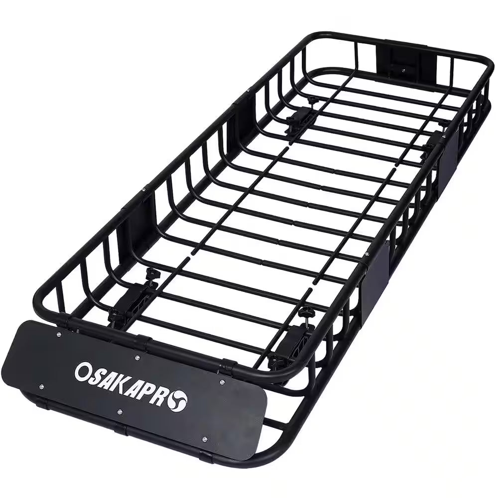 150 Lbs. Capacity 64 In. Motoring Roof Rack Cargo Carrier with Steel Wind Fairing
