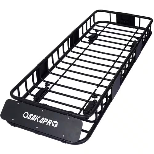 150 Lbs. Capacity 64 In. Motoring Roof Rack Cargo Carrier with Steel Wind Fairing