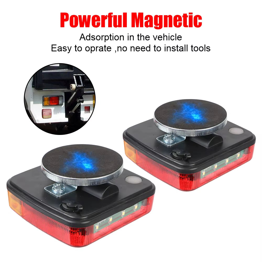 Magnetic Wireless LED Trailer Rear Taillight Signal Warning Brake Lamp for Caravan RV Camper Lorry Truck Truck Tail Light