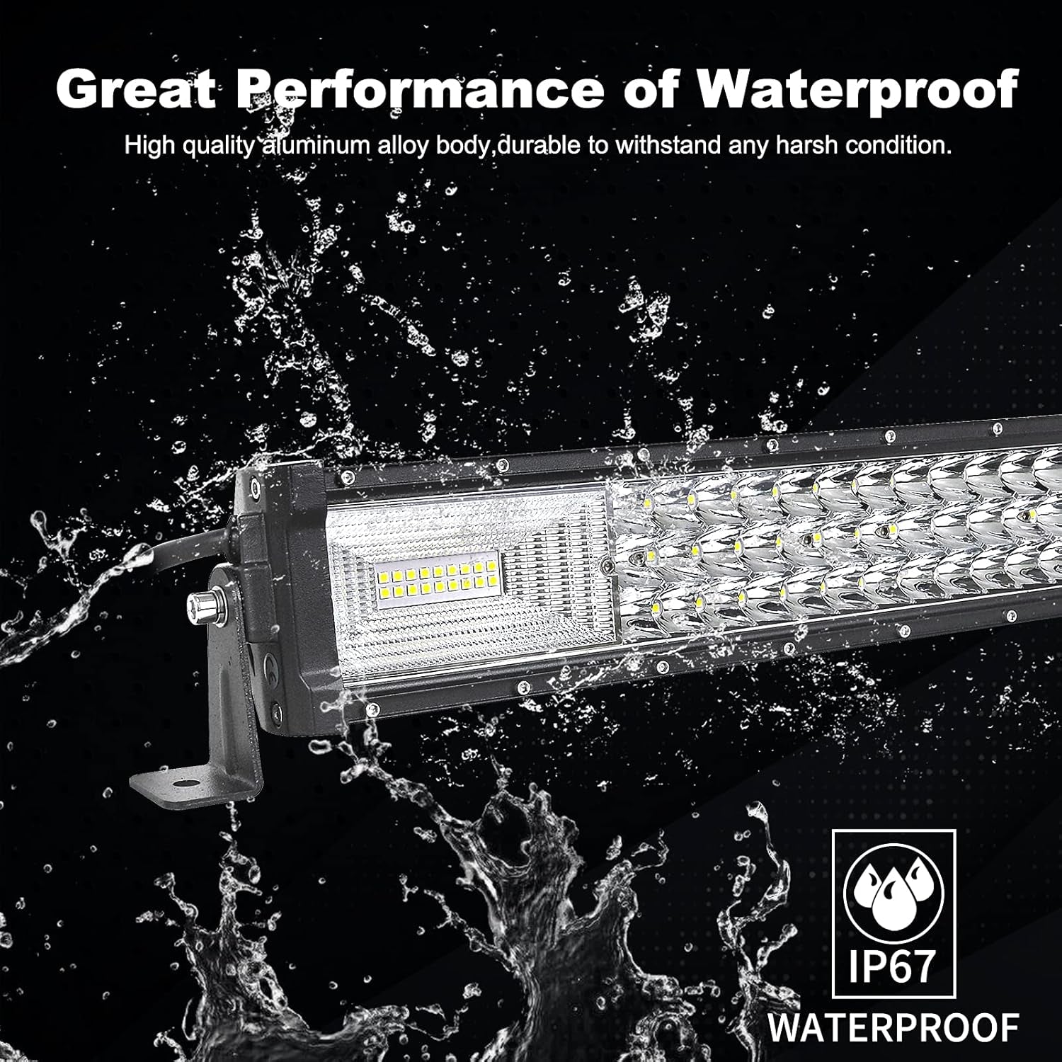 AUXTINGS Barra De Luz LED 82 Cm 405W - Projecteur Phare De Travail Spot Flood Light Bar Para Feux Diurne off Road - Feu De Recul Para Camión Remorque 4X4 Tracteur 12V 24V