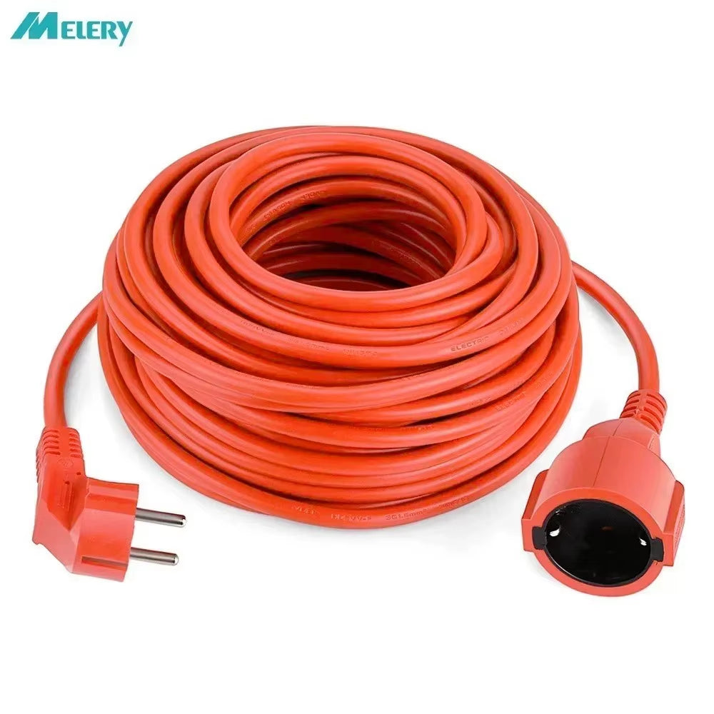 Power Strip Extension Cord 5/10M Cable 16A EU Outlets 4000W Electric Schuko Red Indoor Outdoor Plug Sockets Engineering