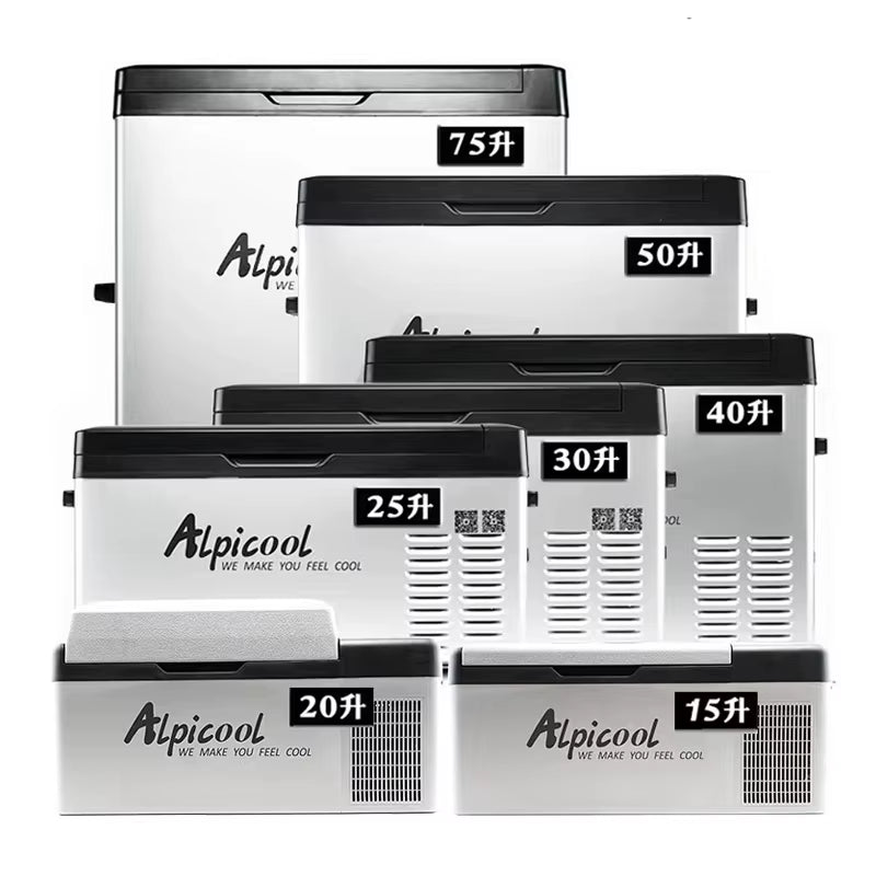 40L Alpicool Car Refrigerator 12V/24V Compressor Refrigerator 220V Car Home Fridge Portable Outdoor Freezer Camping Fridge