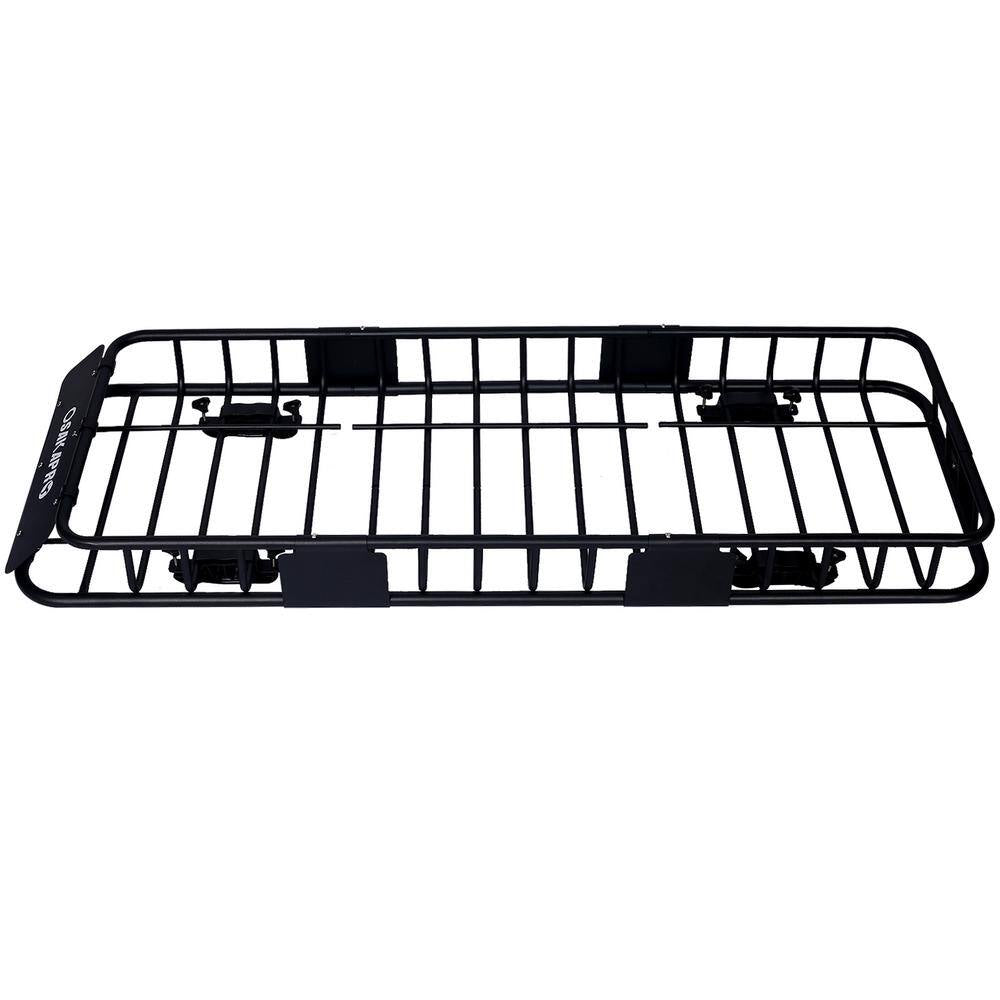 150 Lbs. Capacity 64 In. Motoring Roof Rack Cargo Carrier with Steel Wind Fairing