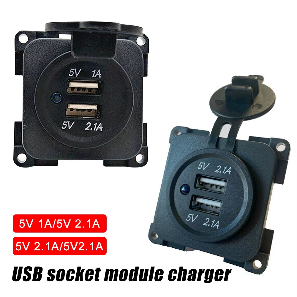12V CBE C-Line Dual Double USB Socket Module Charger Campervan Caravan Motorhome