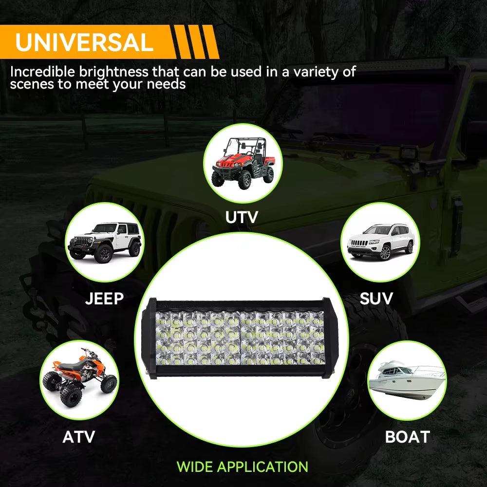 LED Work Light Bar Spot Flood Combo Pods Offroad Fog Lamp SUV ATV UTV LED Light Bar for Offroad SUV ATV Tractor Boat Trucks